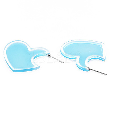 Heart Stud Earrings for Girl Women KY-Q058-079-1
