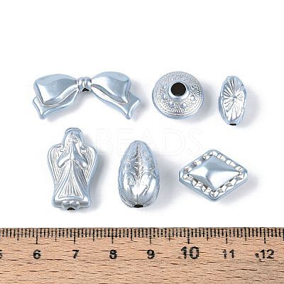 Pearlized Opaque Acrylic Beads OACR-T029-04G-1