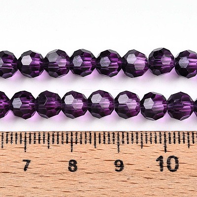 Baking Paint Transparent Glass Beads Strands DGLA-A035-T6mm-A09-1