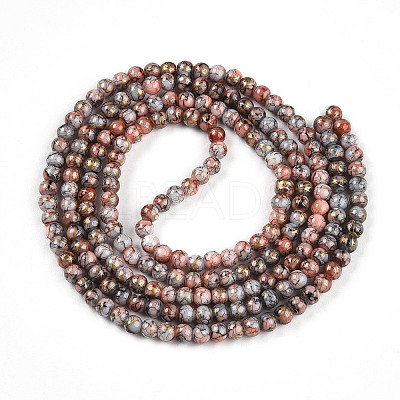 Baking Paint Glass Beads Strands DGLA-N003-4mm-B05-1