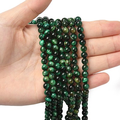 Dyed Natural Tiger Eye Beads Strands LS-G-G102-A01-02-1