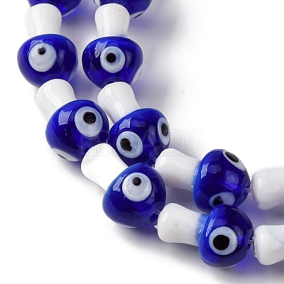 Handmade Evil Eye Lampwork Beads Strands LAMP-S069-01E-1
