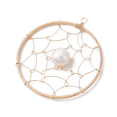 Natural Cultured Freshwater Pearl Pendants PALLOY-JF02653-03-1