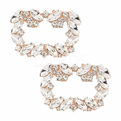 2Pcs Crystal Rhinestone Shoe Decoration DIY-OC0009-93KCG-1