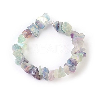 Natural Electroplated Fluorite Beads Strands G-G767-08A-1