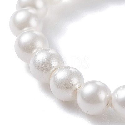 Shell Pearl Stretch Finger Ring RJEW-TA00019-1