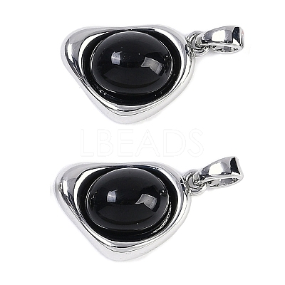 Black Glass Pendants KK-U043-52P-04-1