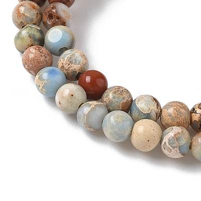 Dyed Natural Regalite/Imperial Jasper/Sea Sediment Jasper Beads Strands G-B124-C05-04-1