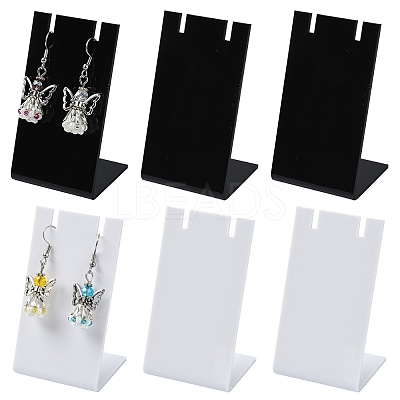 6Pcs Acrylic L Shaped Earring Display Stands EDIS-YW0001-08A-1