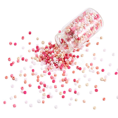 Opaque Glass Round Seed Beads GLAA-TAC0025-07A-04-1