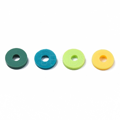 Handmade Polymer Clay Beads Strands CLAY-R089-6mm-T02B-35-1