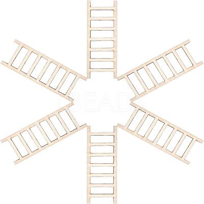 Ladder Unfinished Wooden Ornaments WOOD-WH0100-31-1