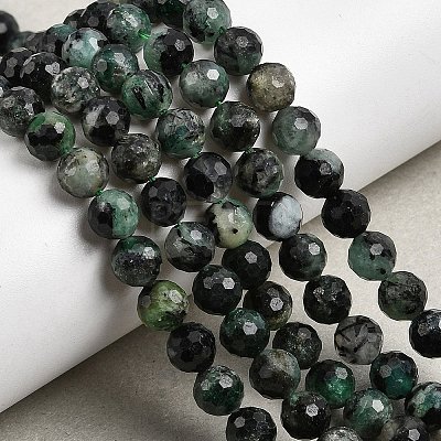 Natural Emerald Beads Strands G-G294-D01-6mm-1