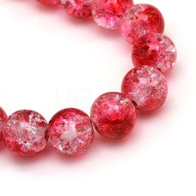 Baking Paint Crackle Glass Bead Strands CCG-S001-4mm-15-1