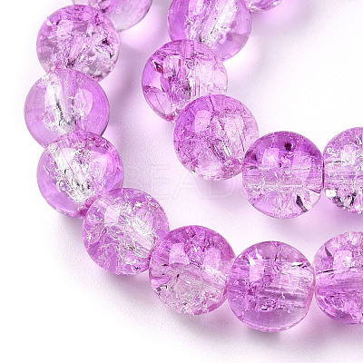 Baking Paint Crackle Glass Beads Strands X-CCG-S001-8mm-14-1