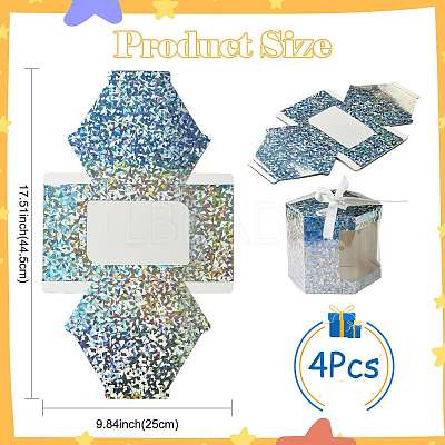 Hexagon Laser Window Paper Gift Boxes CON-FZC0002-001C-03-1