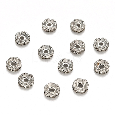 Iron Crystal Rhinestone Spacer Beads RB-A007-6MM-N-1