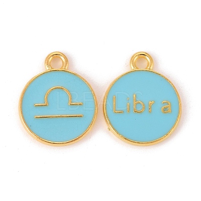 Alloy Enamel Pendants ENAM-S124-01B-16K-1