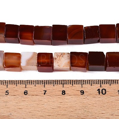 Natural Red Agate(Dyed & Heated) Beads Strands G-T139-8x8-35A-1