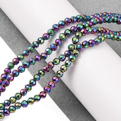Electroplate Non-magnetic Synthetic Hematite Beads Strands G-J169B-3mm-05-1