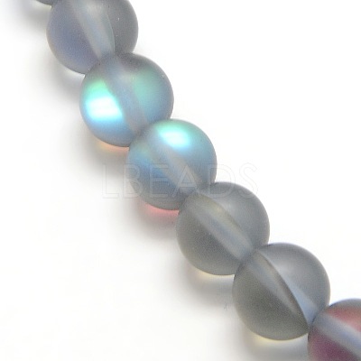 Synthetic Moonstone Beads Strands G-F142-10mm-02-1