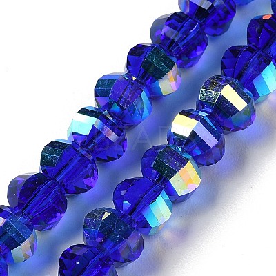 Transparent Electroplate Glass Beads Strands GLAA-Q099-C01-07-1