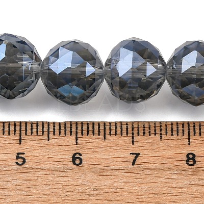 Transparent Electroplate Glass Beads Strands EGLA-N002-34D-F04-1