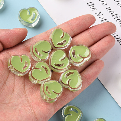 Transparent Enamel Acrylic Beads TACR-S155-004D-1