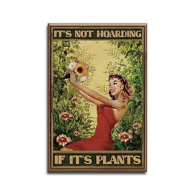 Vintage Metal Tin Sign AJEW-WH0189-026-1