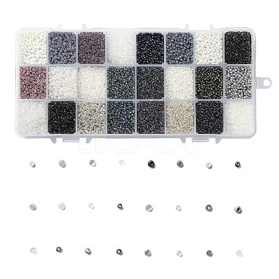600G 24 Colors Glass Seed Beads SEED-JP0008-01-2mm-1