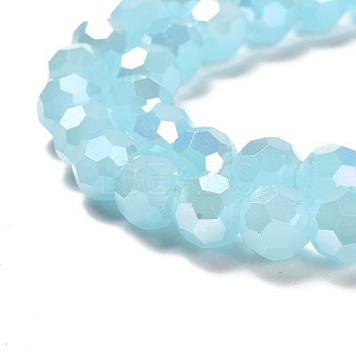 Imitation Jade Glass Beads Stands EGLA-A035-J8mm-B09-1