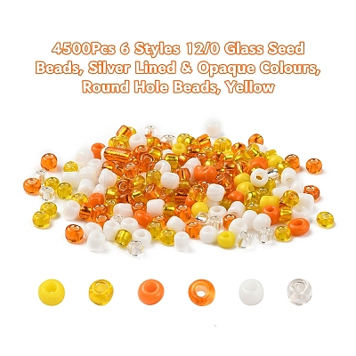 4500Pcs 6 Style 12/0 Glass Seed Beads SEED-YW0001-27A-1