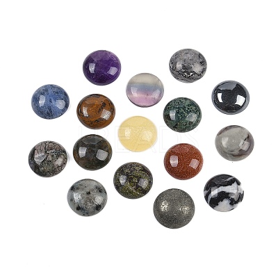 Natural & Synthetic Mixed Gemstone Cabochons G-T020-18mm-A-1