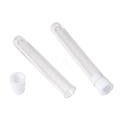 Clear Tube Plastic Bead Containers with Lid C065Y-1