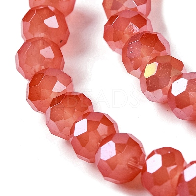 Baking Electroplate Glass Beads Strands DGLA-A039-J6MM-B01-1