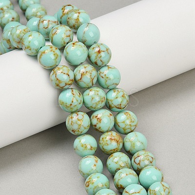 Synthetic Turquoise Beads Strands TURQ-H038-10mm-XXS23-1