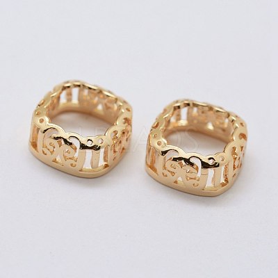 Brass Sew on Prong Settings KK-E753-02LG-10x10-1