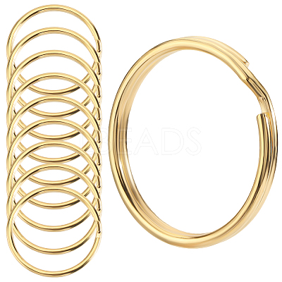 60Pcs Iron Plated Nickle Keychain Rings FIND-SP0003-35G-1