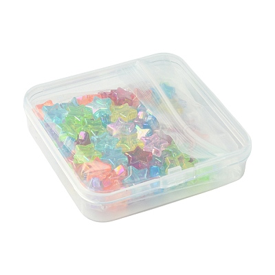 90Pcs 9 Colors Eco-Friendly Transparent Acrylic Beads TACR-FS0001-63-1