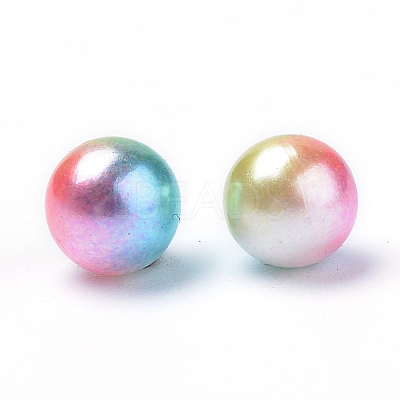 Rainbow Acrylic Imitation Pearl Beads LS-X-OACR-R065-3mm-A07-1