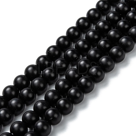 Natural Black Onyx Beads Strands LS-G-Z024-01C-1