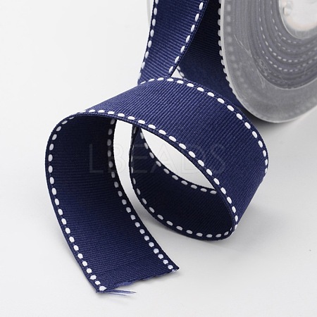 Grosgrain Polyester Ribbons for Gift Packings SRIB-I001-025-371W-1