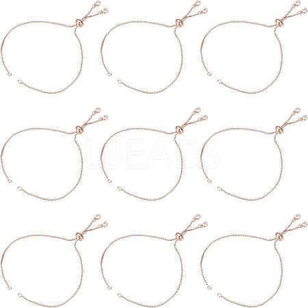 Unicraftale Brass Slider Bracelets Making MAK-UN0001-04RG-1