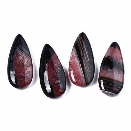 Natural Brazilian Agate Pendants X-G-S364-099A-1