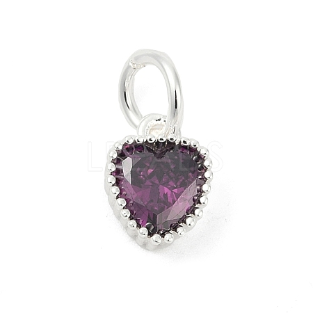Brass Micro Pave Cubic Zirconia Pendants KK-H204-01S-03-1