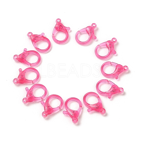 Transparent Plastic Lobster CLaw Clasps KY-H005-A12-1