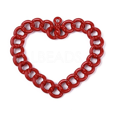 Spray Painted Alloy Pendants PALLOY-T092-89A-1