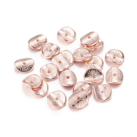 Tibetan Style Alloy Wavy Spacer Beads TIBEP-A11067-RG-FF-1