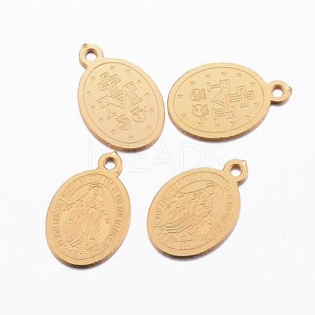 Ion Plating(IP) 304 Stainless Steel Charms STAS-H378-05G-1
