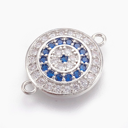 Brass Micro Pave Cubic Zirconia Links Connectors X-ZIRC-O026-06P-NR-1